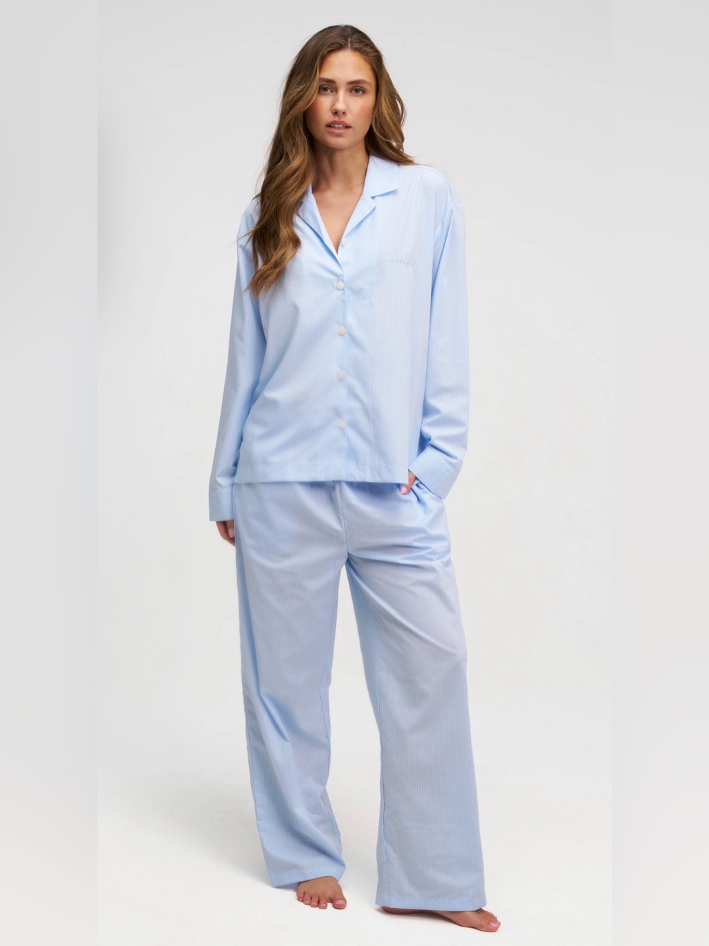 Dore And Rose Soft Stripe Long Pajama Set Medium